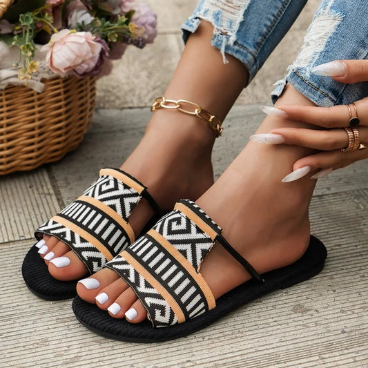 Sandali Donna Boho Doppio Cinturino Estivi - Brentozzi