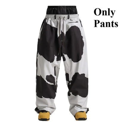 Pantaloni Uomo Tessuto Morbido Gamba Larga Tasche
