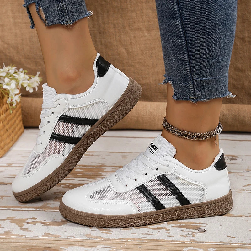 Scarpe da ginnastica comode da donna con design in rete leggera 1
