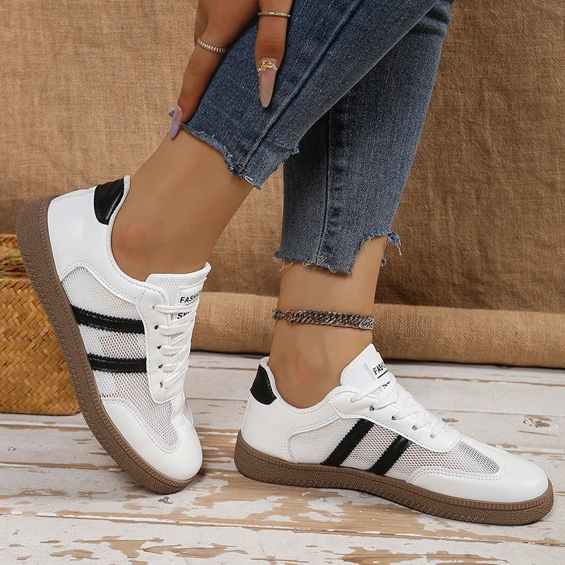 Scarpe da ginnastica comode da donna con design in rete leggera 4