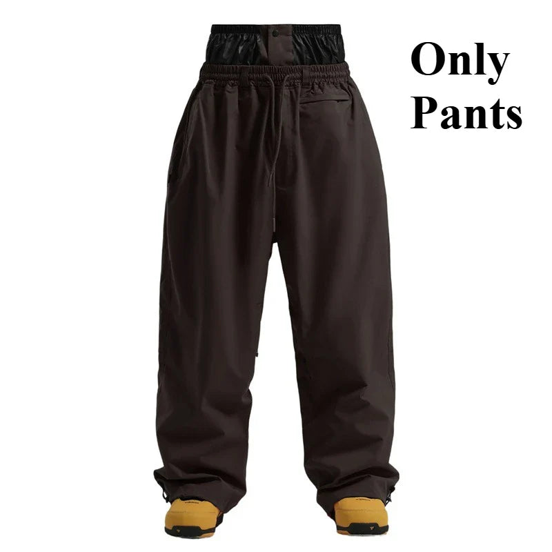 Pantaloni Uomo Tessuto Morbido Gamba Larga Tasche