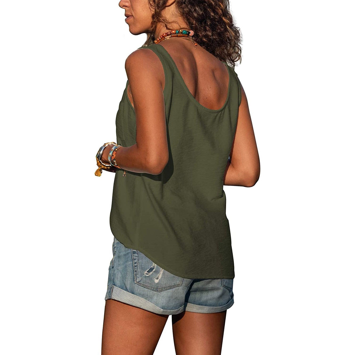 Donna Elegante Scollo Ibiza Vestibilità Slim