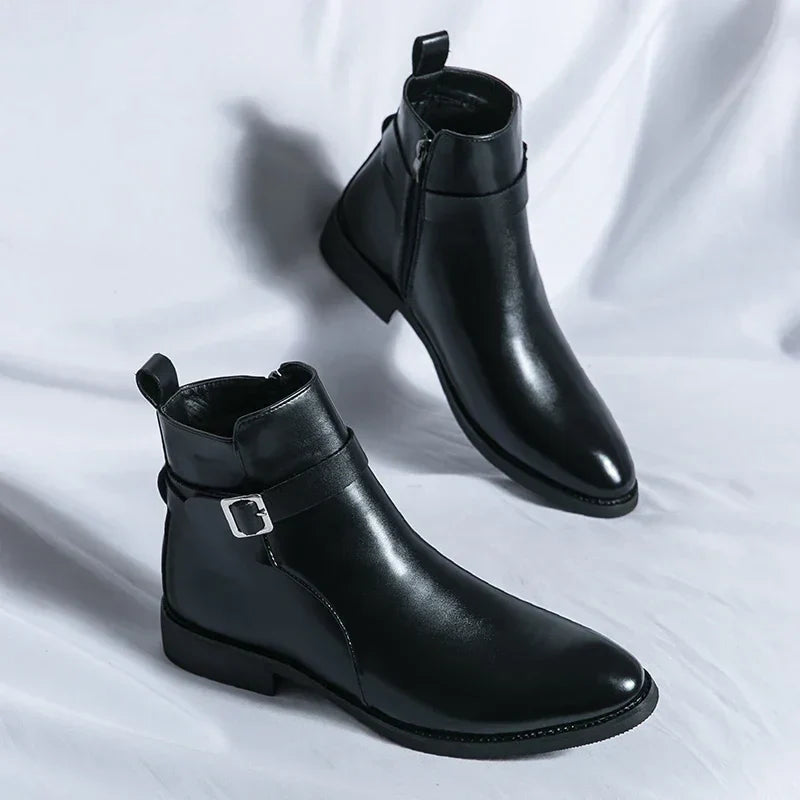Stivali Chelsea Uomo Design Classico Caviglia