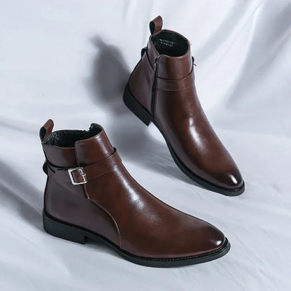 Stivali Chelsea Uomo Design Classico Caviglia