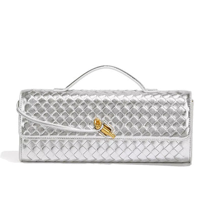 Clutch Donna in Pelle Vegana Intrecciata Stile Classico