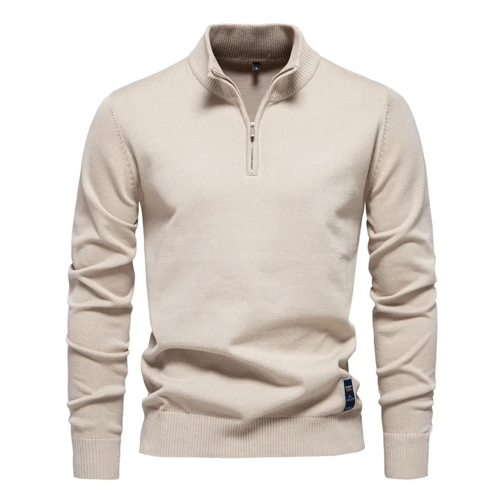 Maglione Uomo con Mezza Zip Classico e Comfort Regular Fit