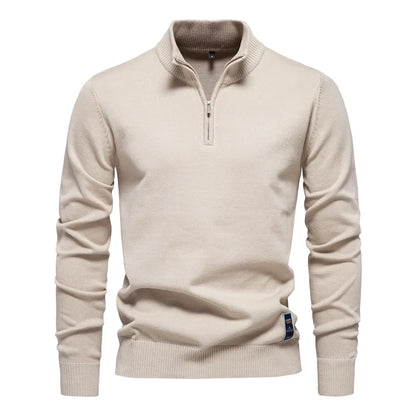 Maglione Uomo con Mezza Zip Classico e Comfort Regular Fit
