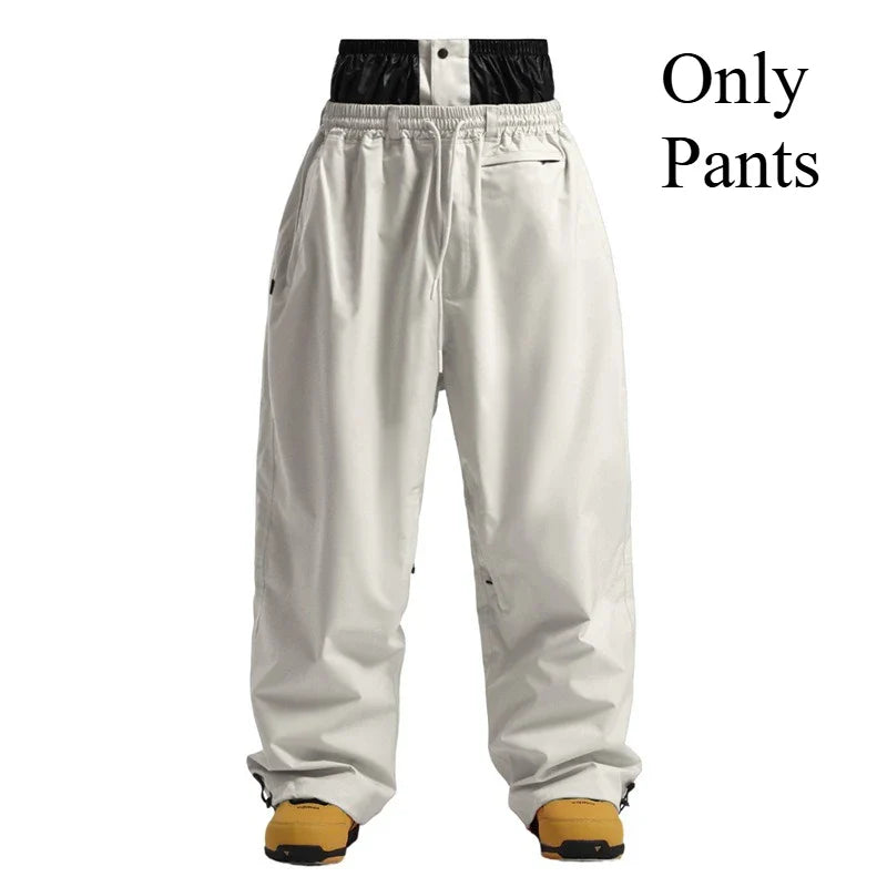 Pantaloni Uomo Tessuto Morbido Gamba Larga Tasche
