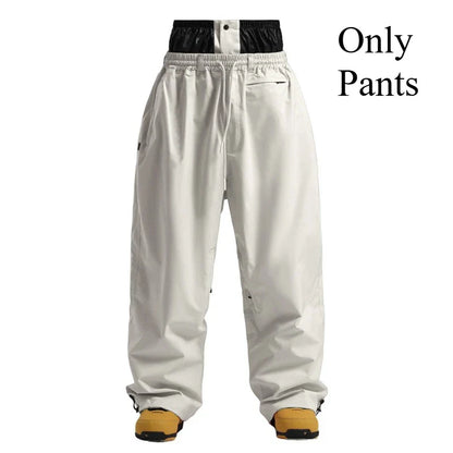 Pantaloni Uomo Tessuto Morbido Gamba Larga Tasche