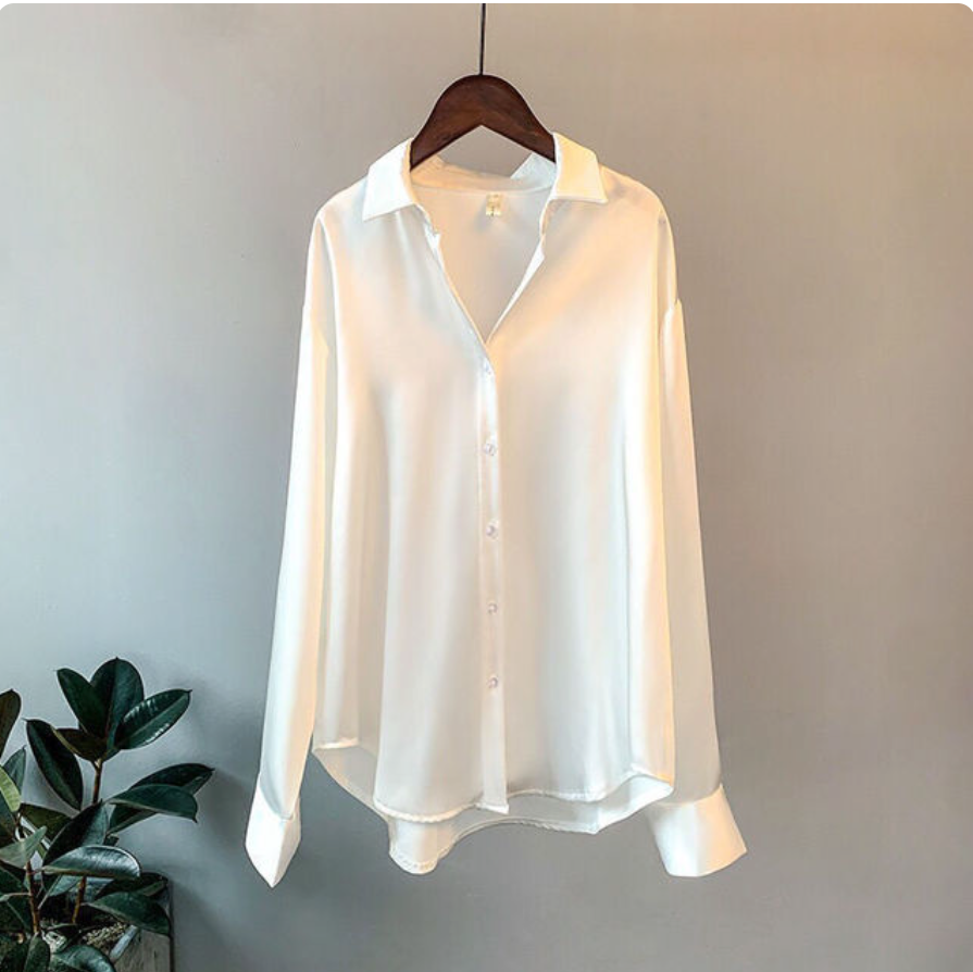Blusa Donna Oversize Manica Lunga Casual