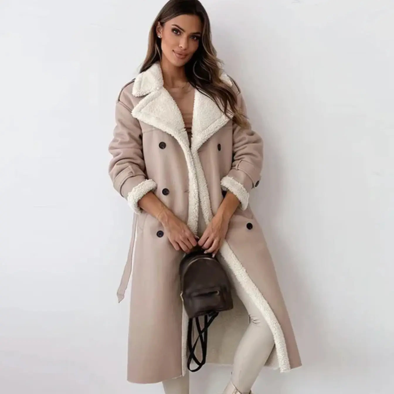 Giacca Invernale Donna Imbottita in Pile Lunga