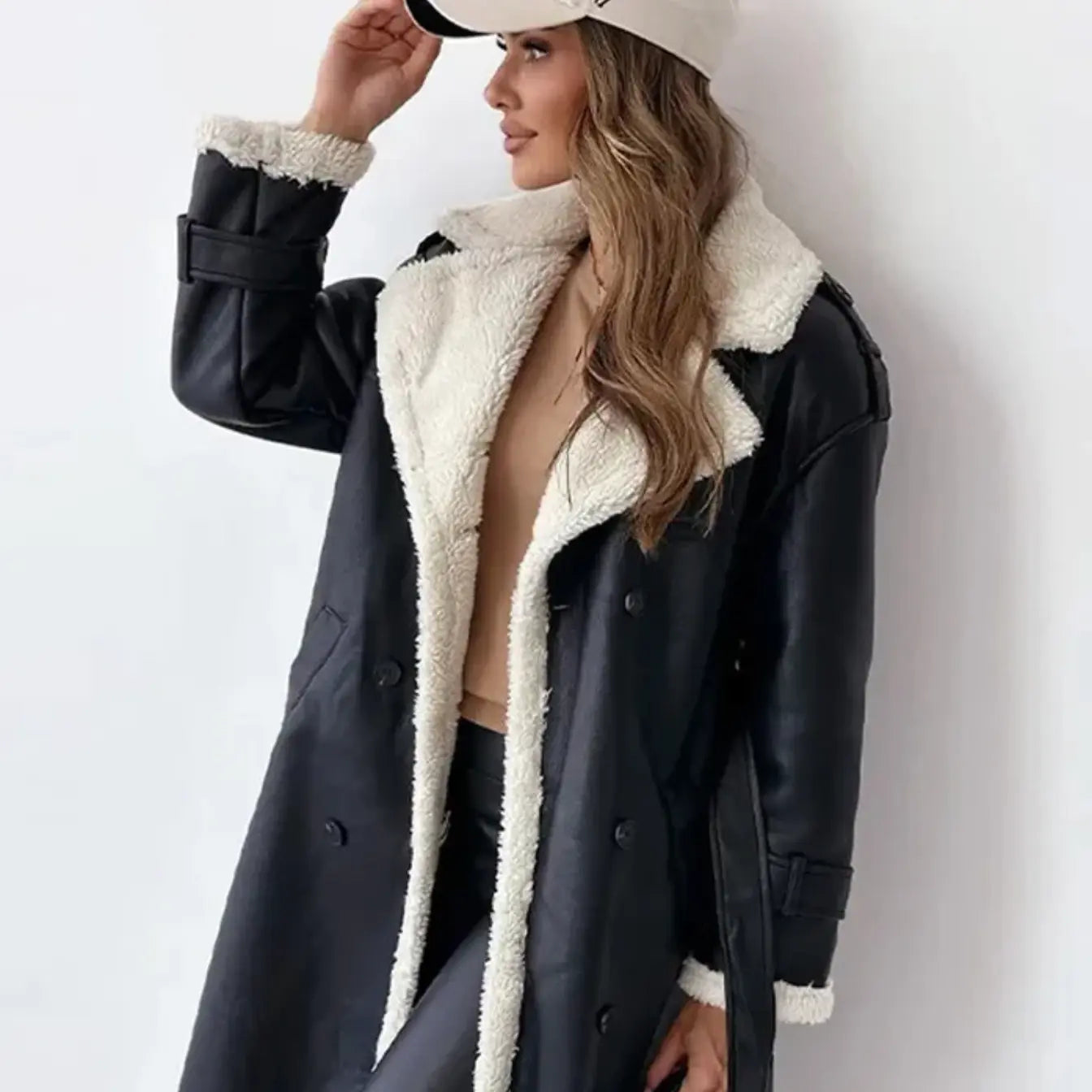 Giacca Invernale Donna Imbottita in Pile Lunga