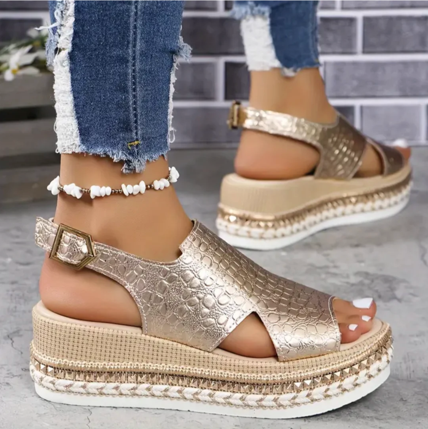 Sandali Zeppa Donna Casual