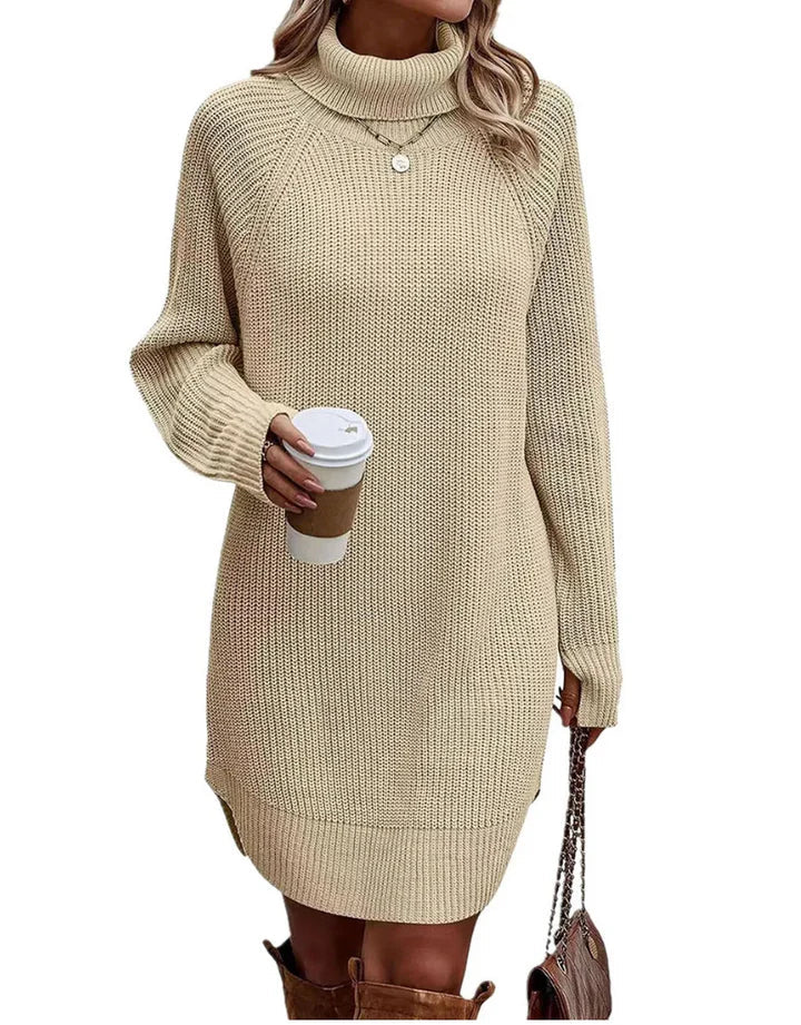 Abito Maglia Donna Manica Lunga Caldo Invernale Elegante - Brentozzi