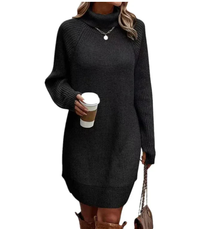 Abito Maglia Donna Manica Lunga Caldo Invernale Elegante