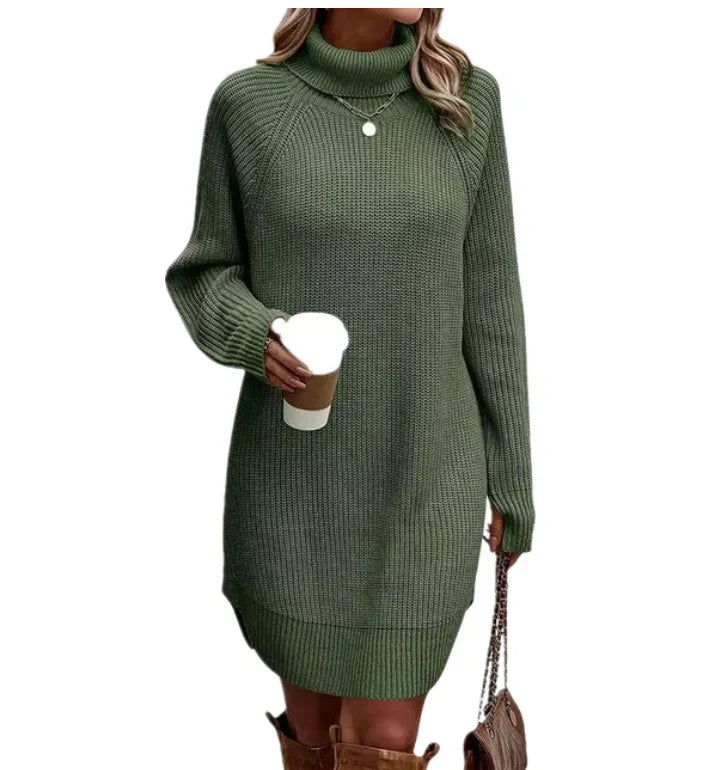 Abito Maglia Donna Manica Lunga Caldo Invernale Elegante