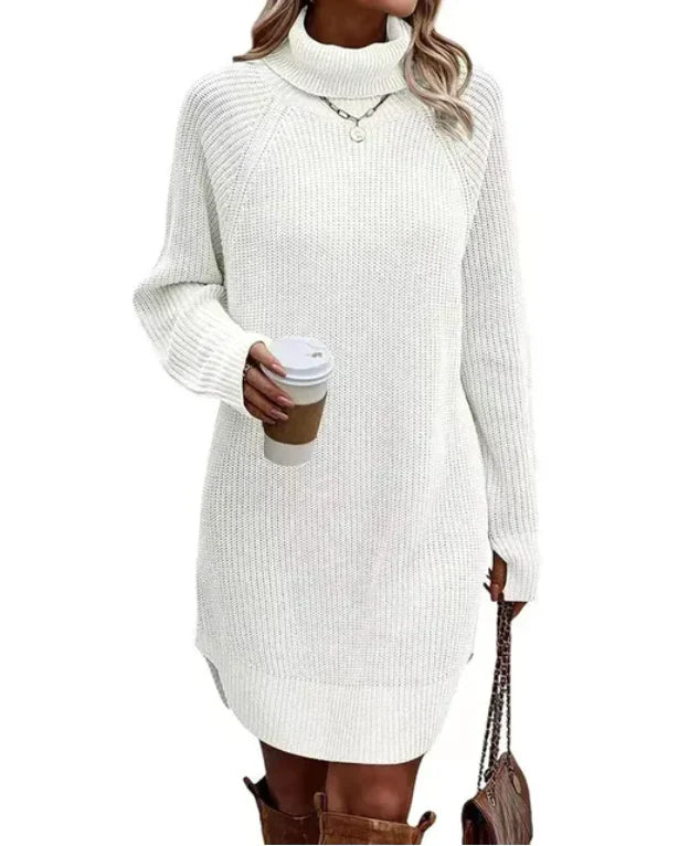 Abito Maglia Donna Manica Lunga Caldo Invernale Elegante