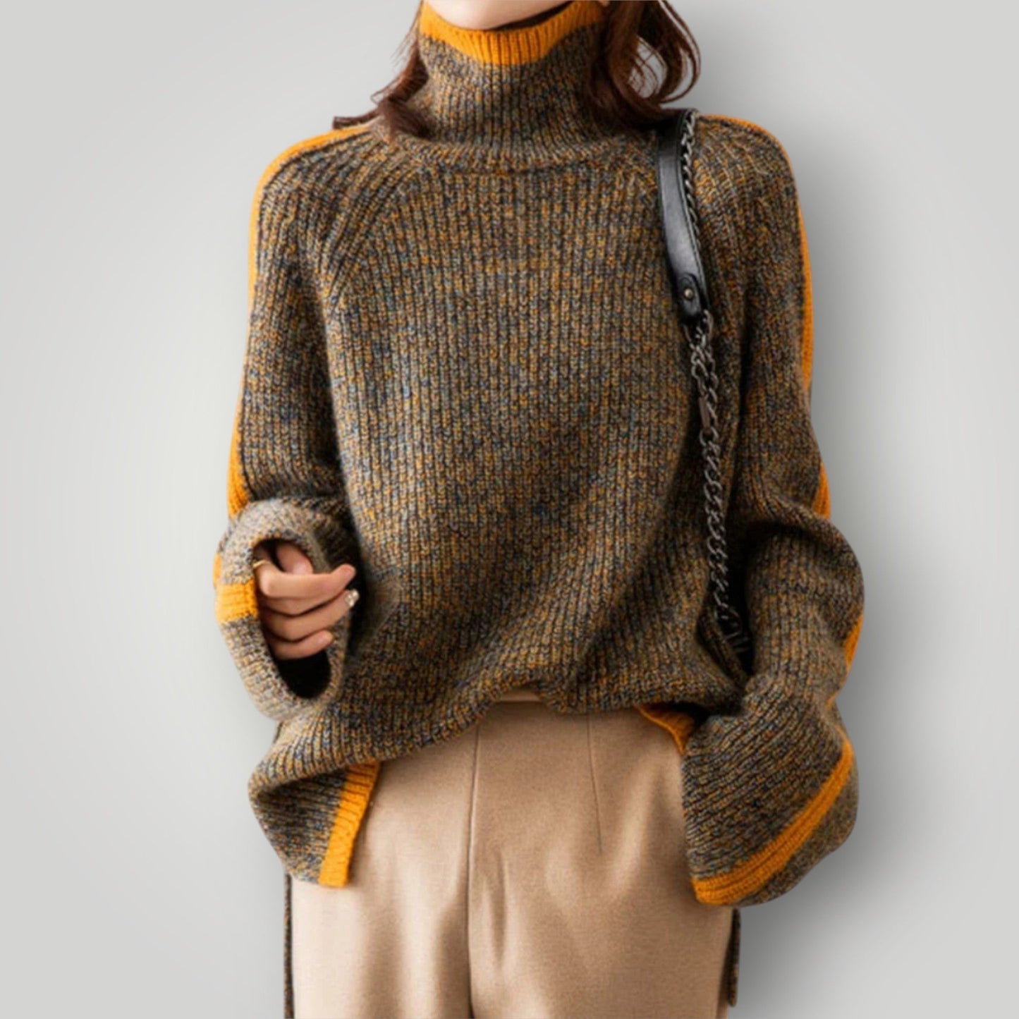 Maglione Donna Motivo Norvegese Vestibilità Dritta