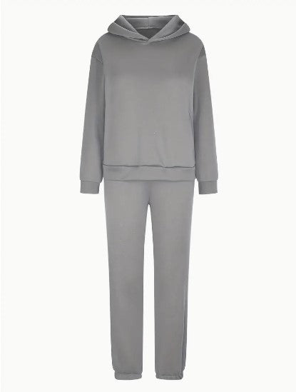 Tuta Donna con Felpa con Cappuccio Manica Lunga Comoda Casual