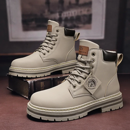 Stivaletti Uomo Pelle Alta Outdoor Stile Streetwear