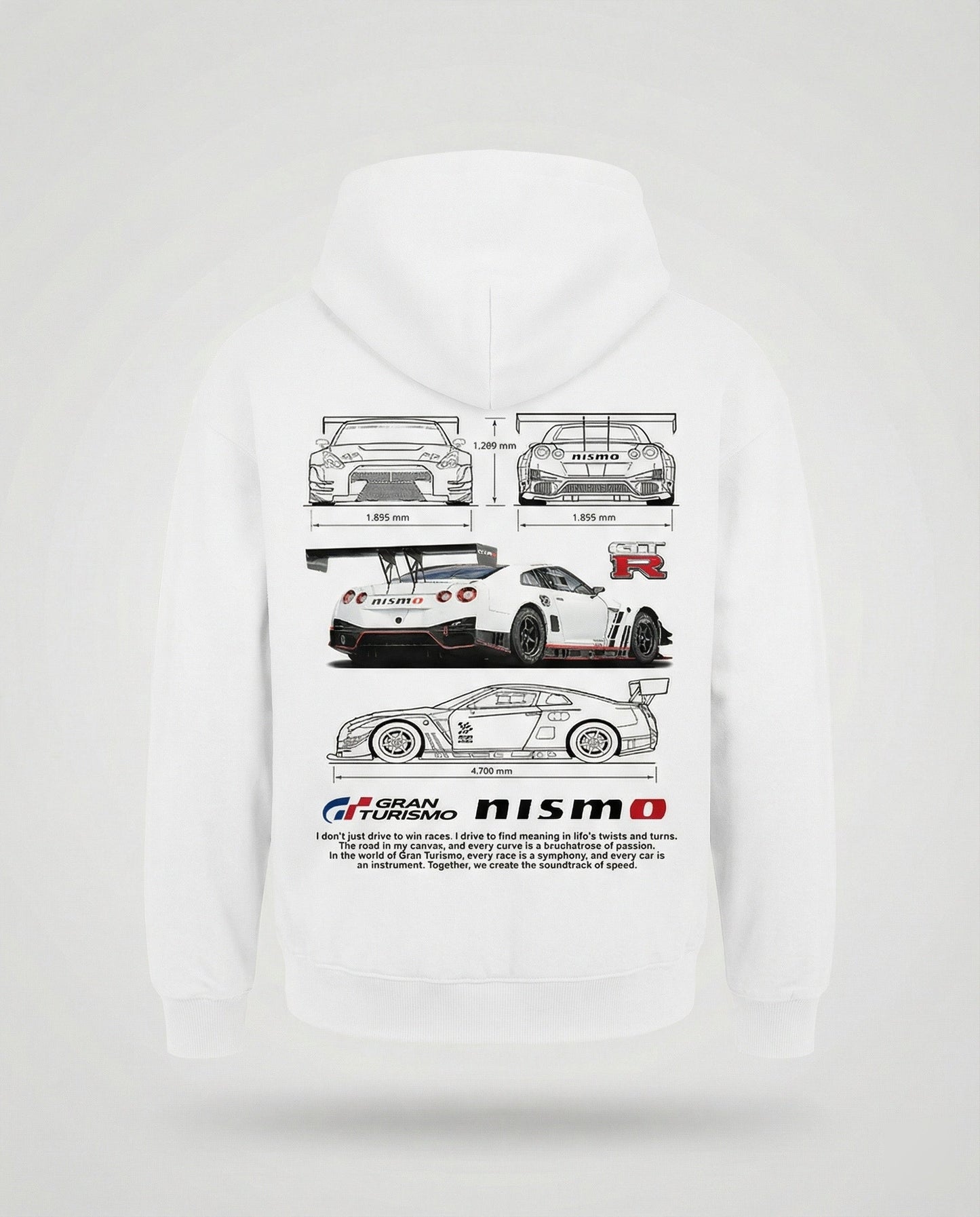 Felpa Uomo Oversize con Cappuccio Stile Racing