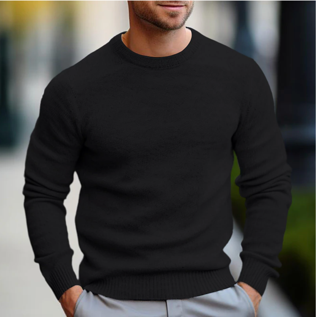 Maglione Uomo Girocollo Casual Morbido e Confortevole