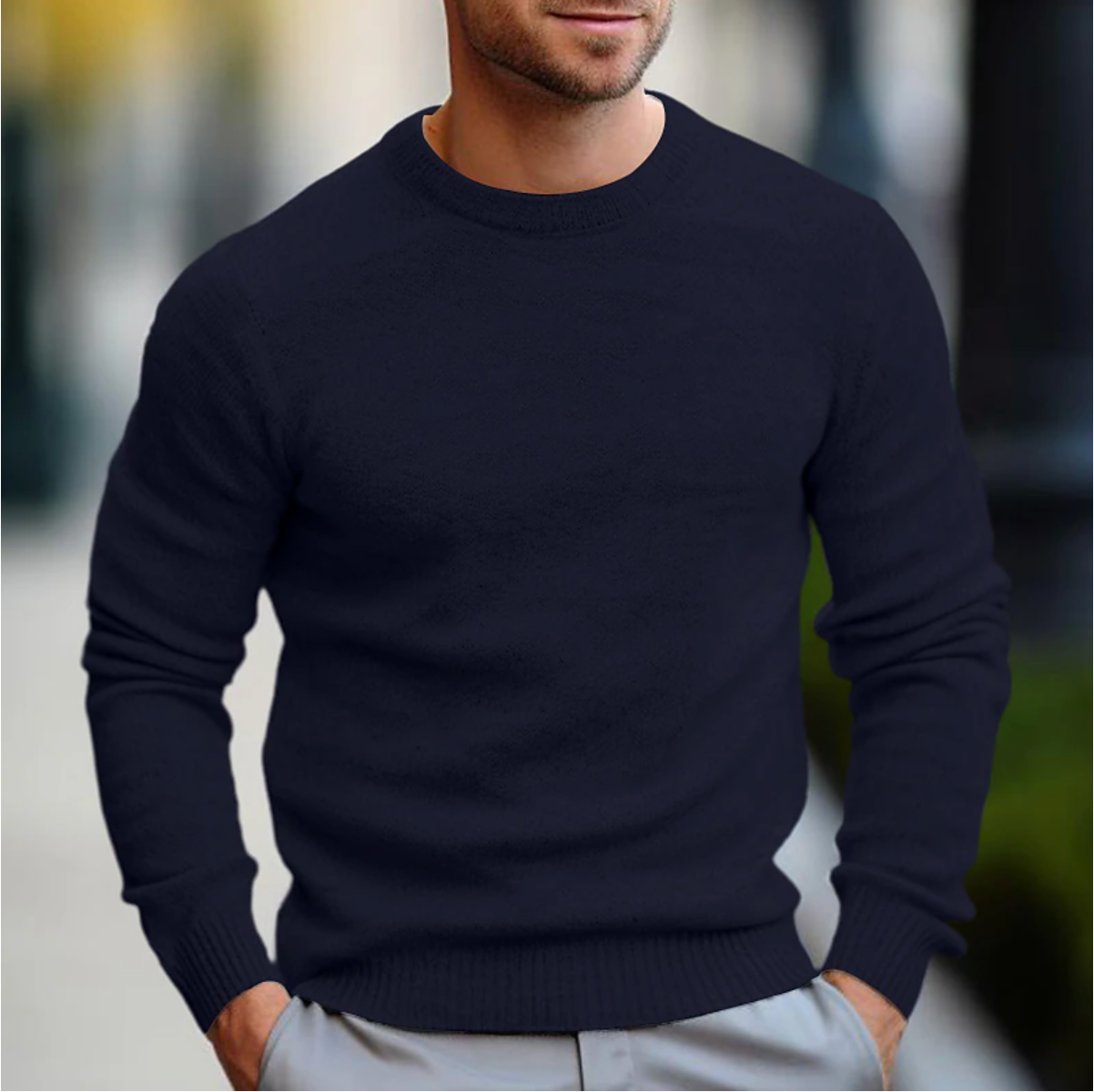 Maglione Uomo Girocollo Casual Morbido e Confortevole