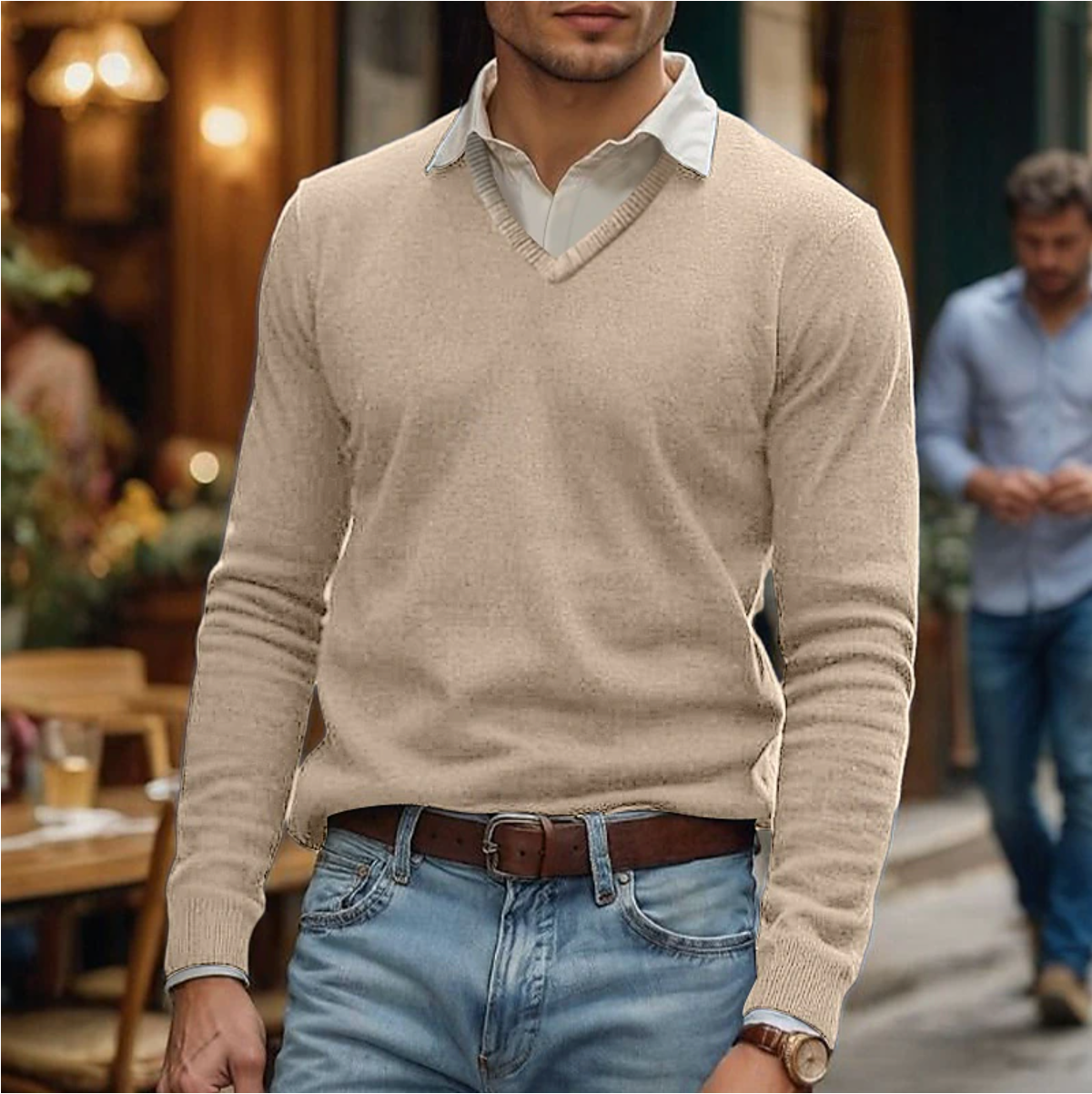 Maglione Uomo Scollo a V Morbido e Versatile - Brentozzi