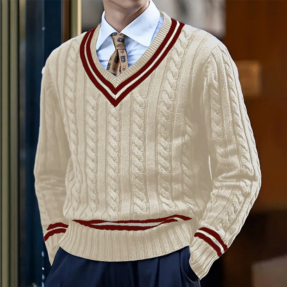 Maglione Uomo Scollo a V Morbido Comfort - Brentozzi