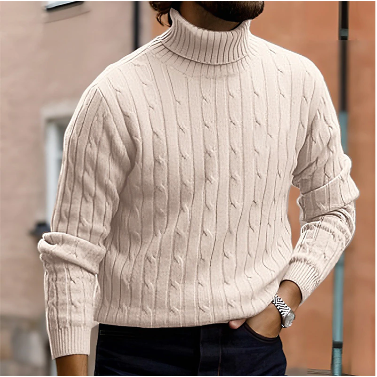 Maglione Uomo Collo Alto Caldo Elegante - Brentozzi