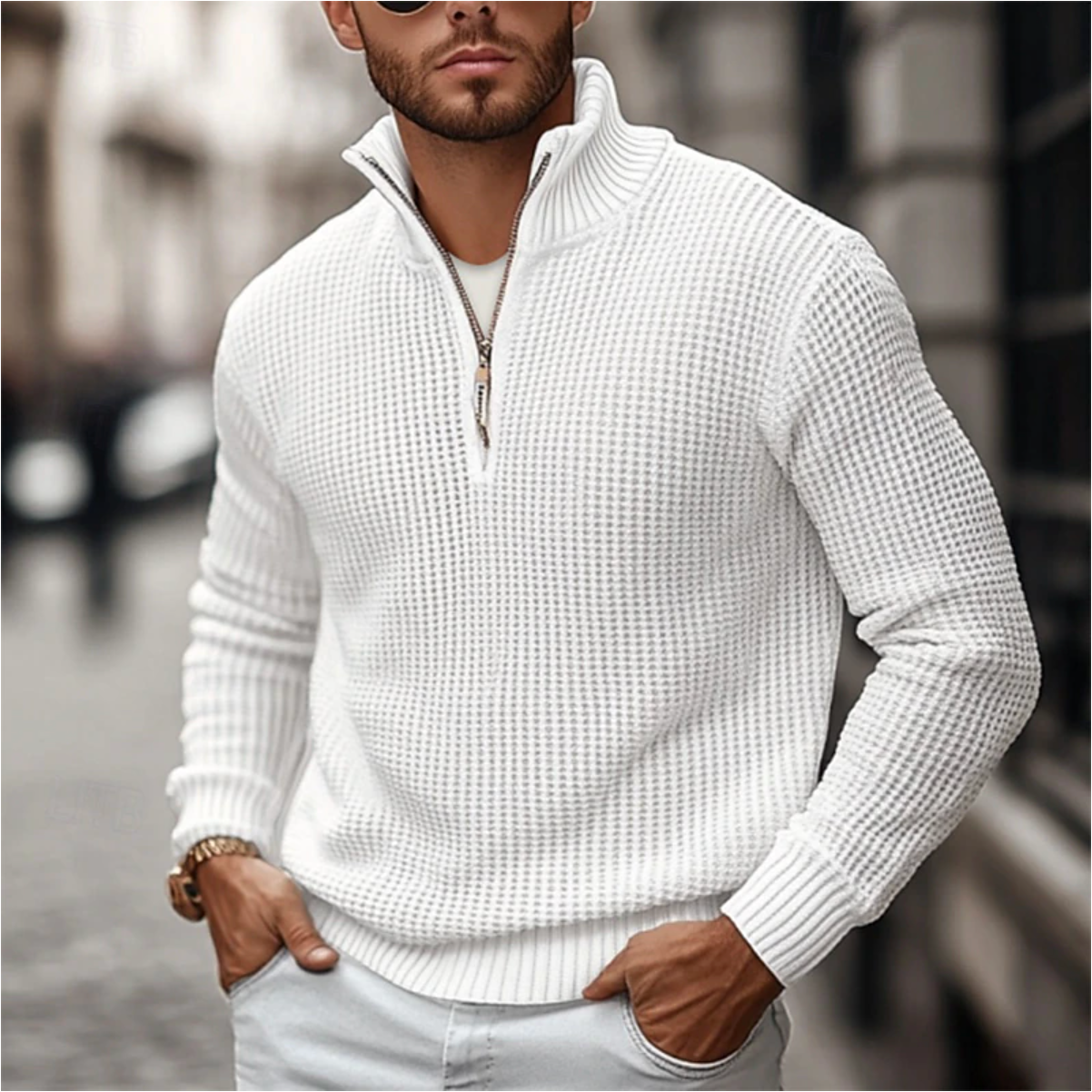 Maglione Uomo con Zip Leggero e Comfortevole - Brentozzi