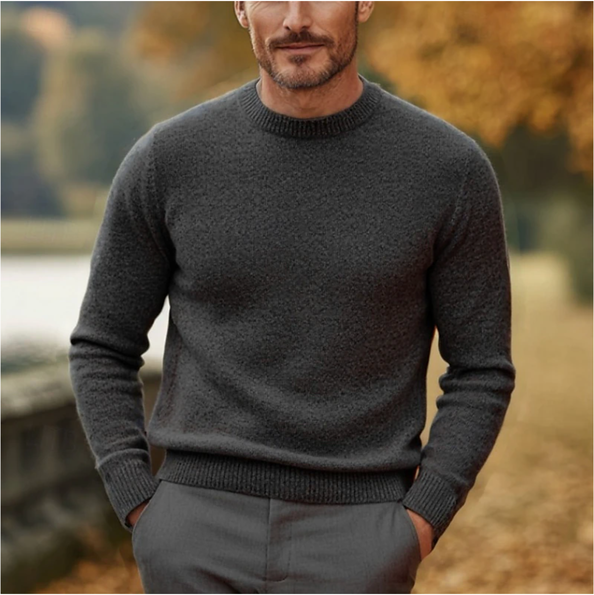 Maglione Uomo Lana Caldo Stile Classico