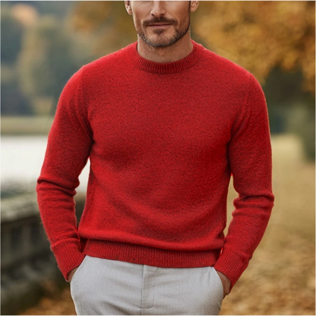 Maglione Uomo Lana Caldo Stile Classico