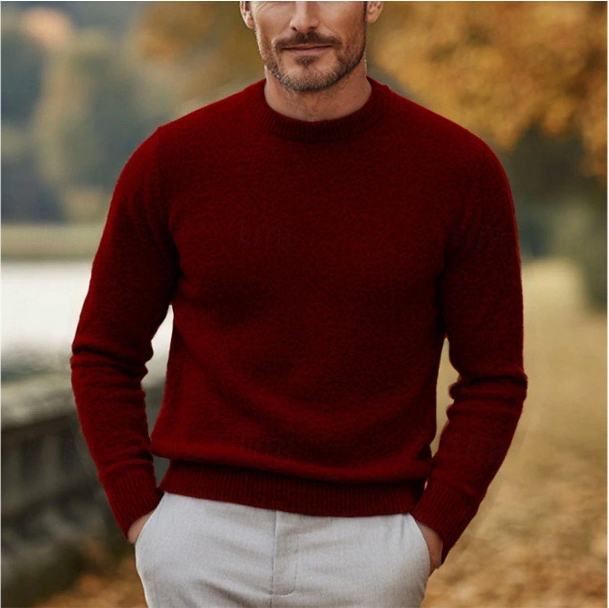 Maglione Uomo Lana Caldo Stile Classico