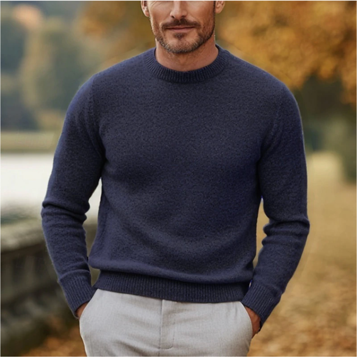 Maglione Uomo Lana Caldo Stile Classico