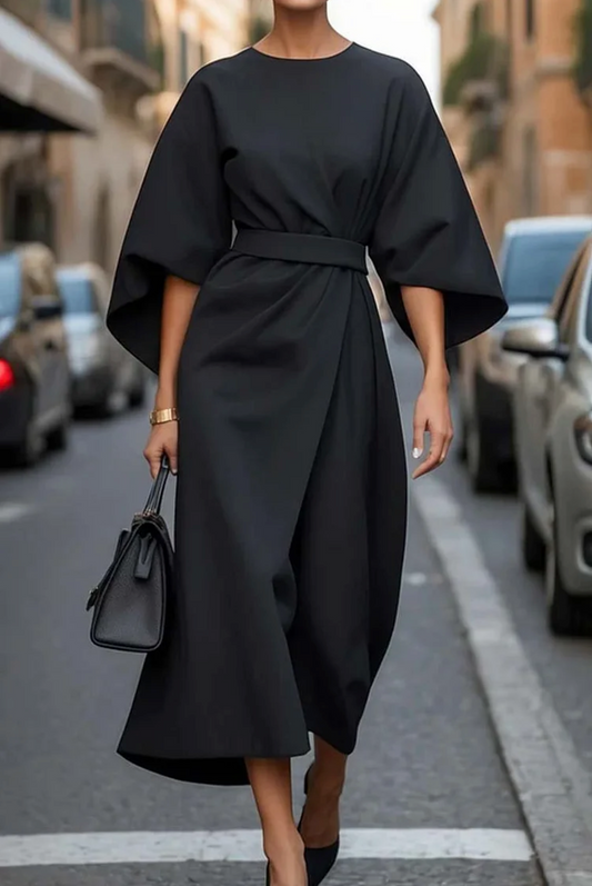 Abito Midi Donna con Cintura in Vita - Brentozzi