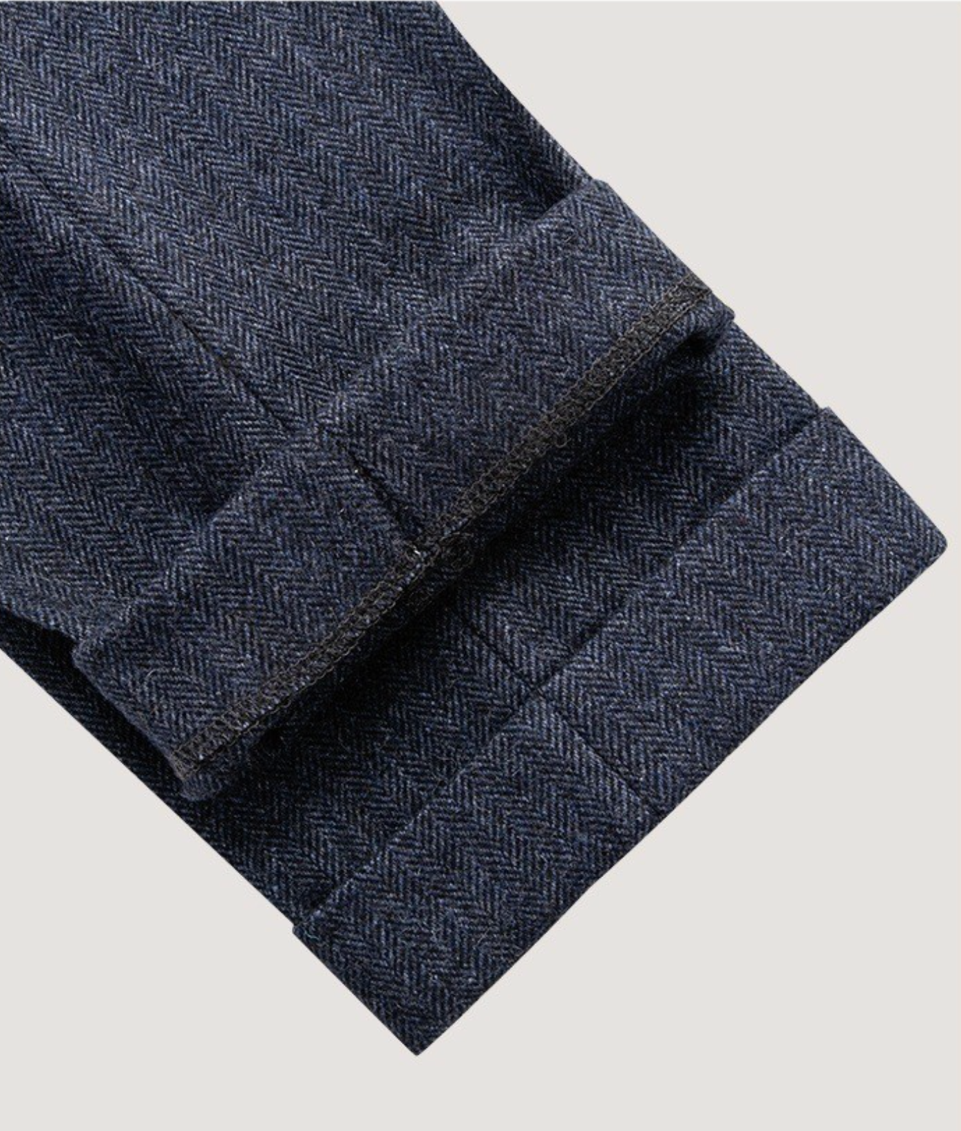 Pantaloni Uomo in Tweed Look Vintage Vestibilità Comoda