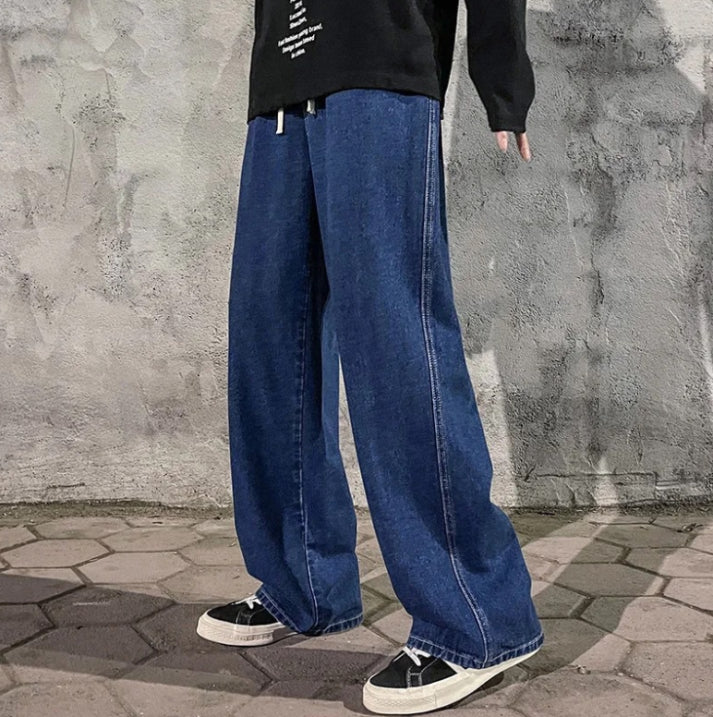 Jeans Uomo Vestibilità Ampia Stile Casual Urbano