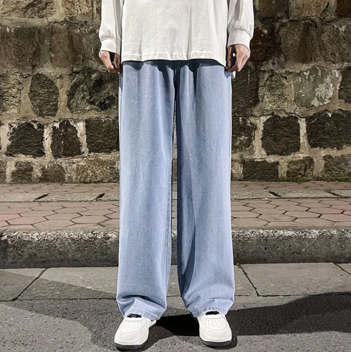 Jeans Uomo Vestibilità Ampia Stile Casual Urbano