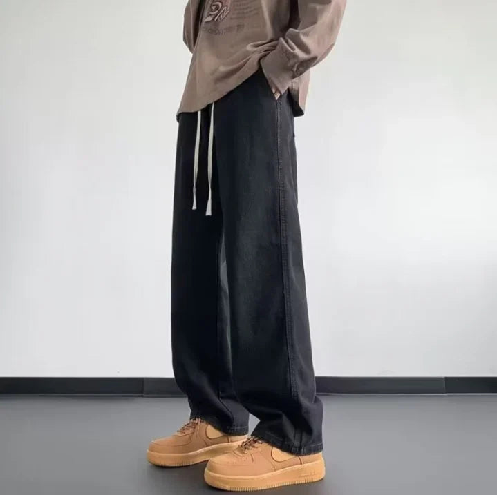 Jeans Uomo Vestibilità Ampia Stile Casual Urbano