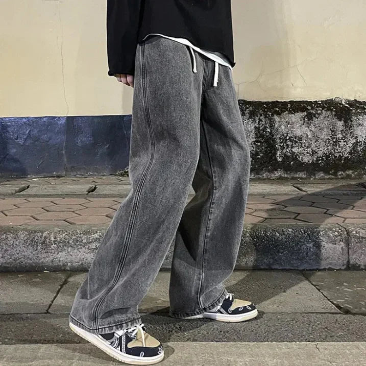 Jeans Uomo Vestibilità Ampia Stile Casual Urbano - Brentozzi