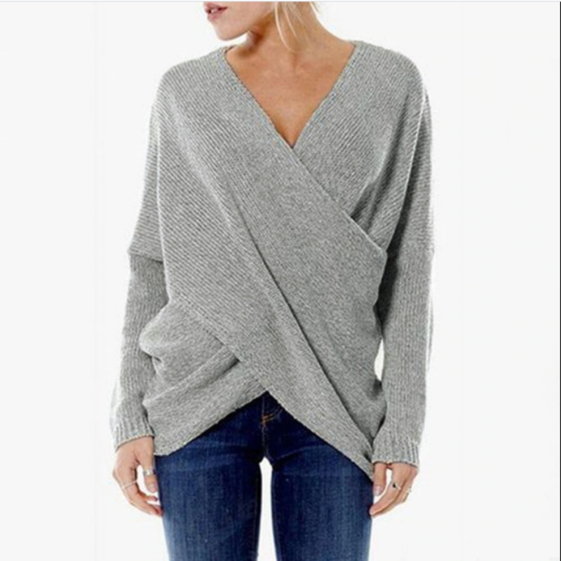 Maglione Donna in Cashmere Dettaglio Incrociato Autunno Inverno