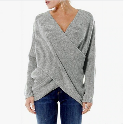Maglione Donna in Cashmere Dettaglio Incrociato Autunno Inverno