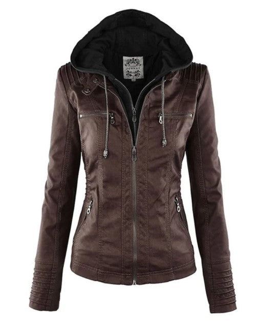 Giacca Donna Casual con Cappuccio Comfort Fit - Brentozzi