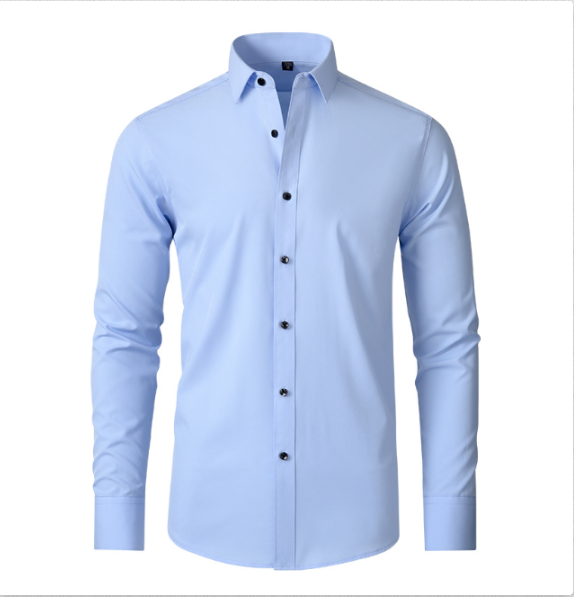 Camicia Uomo Formale Manica Lunga Vestibilità Slim