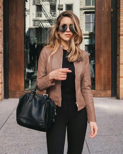 Giacca Biker Donna in Ecopelle Stile Moderno
