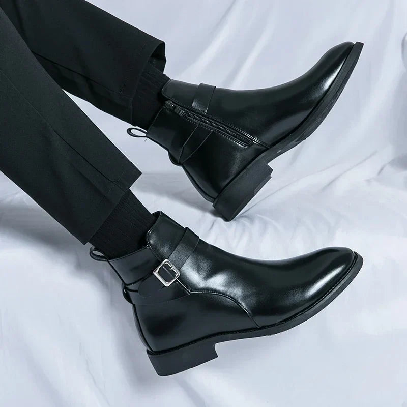 Stivali Chelsea Uomo Design Classico Caviglia