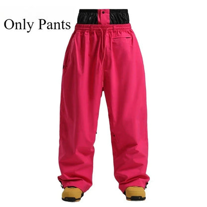 Pantaloni Unisex in Tessuto Elastico Vita Alta Vestibilità Ampia