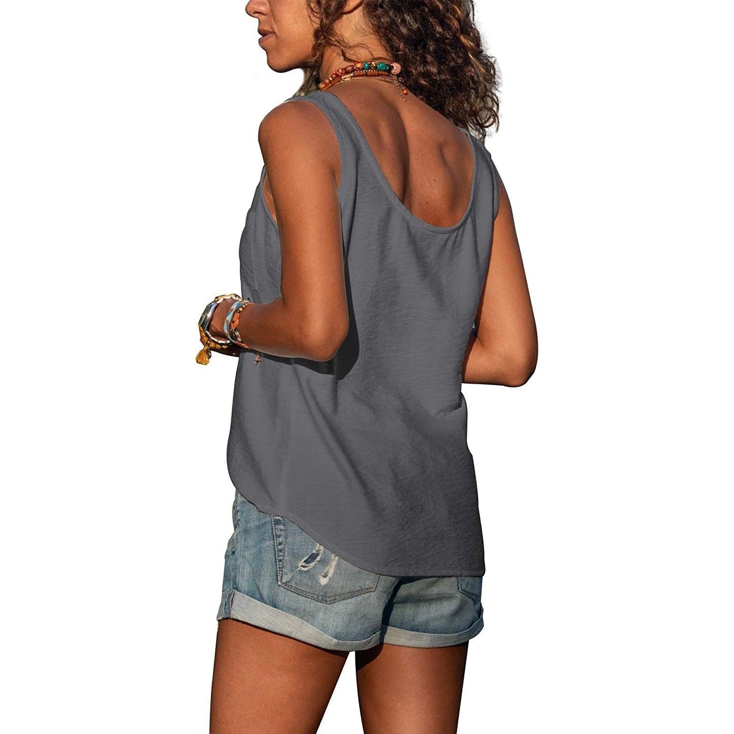 Donna Elegante Scollo Ibiza Vestibilità Slim