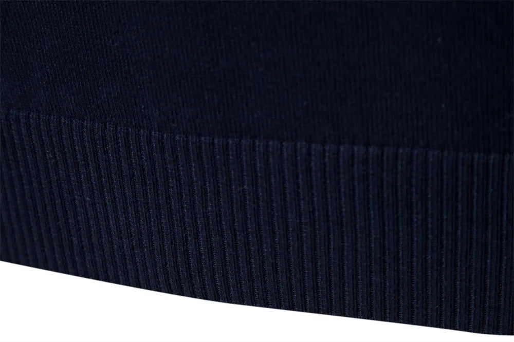 Maglione Uomo con Zip Collo Alto Design a Righe